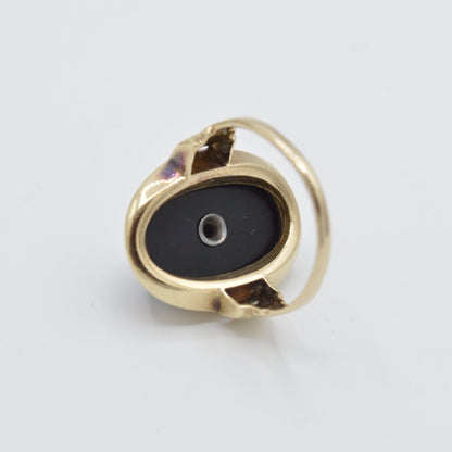 Onyx & Diamond Ring, 14k