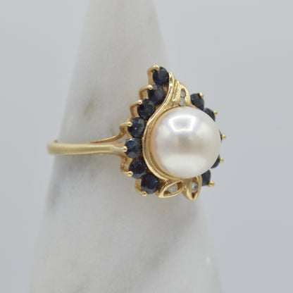 Pearl Sapphire Ring