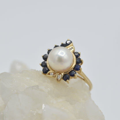 Pearl Sapphire Ring