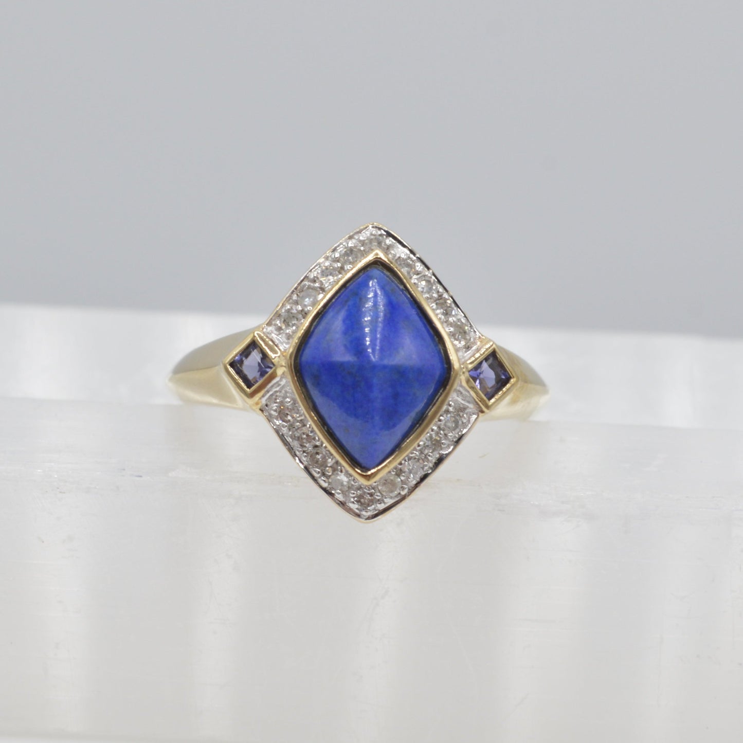 Amethyst & Lapis Ring