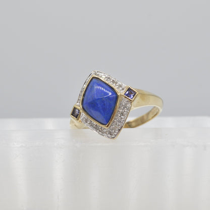 Amethyst & Lapis Ring