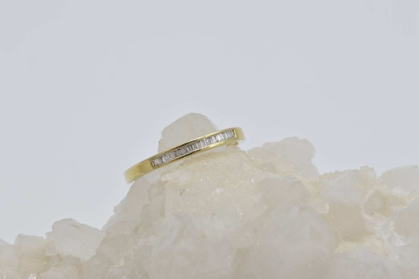 Vintage Baguette Wedding Band, 10k