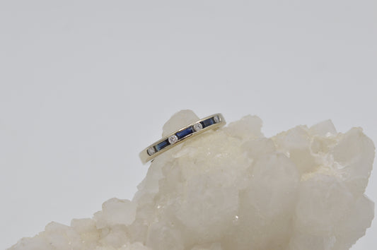 Baguette Sapphire Platinum Band