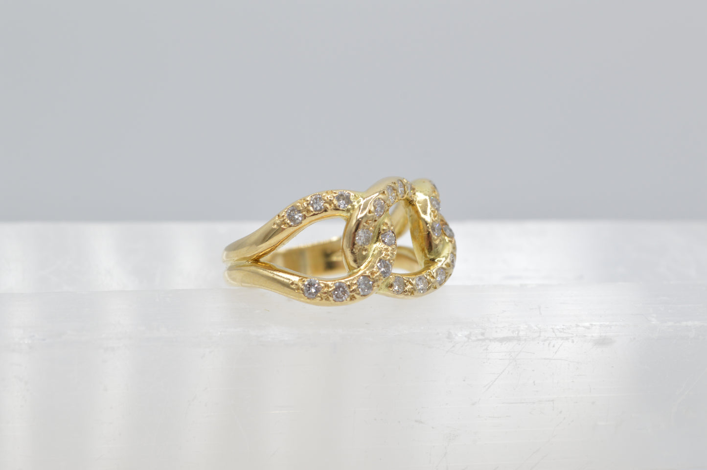 Diamond Pretzel Ring, 18k