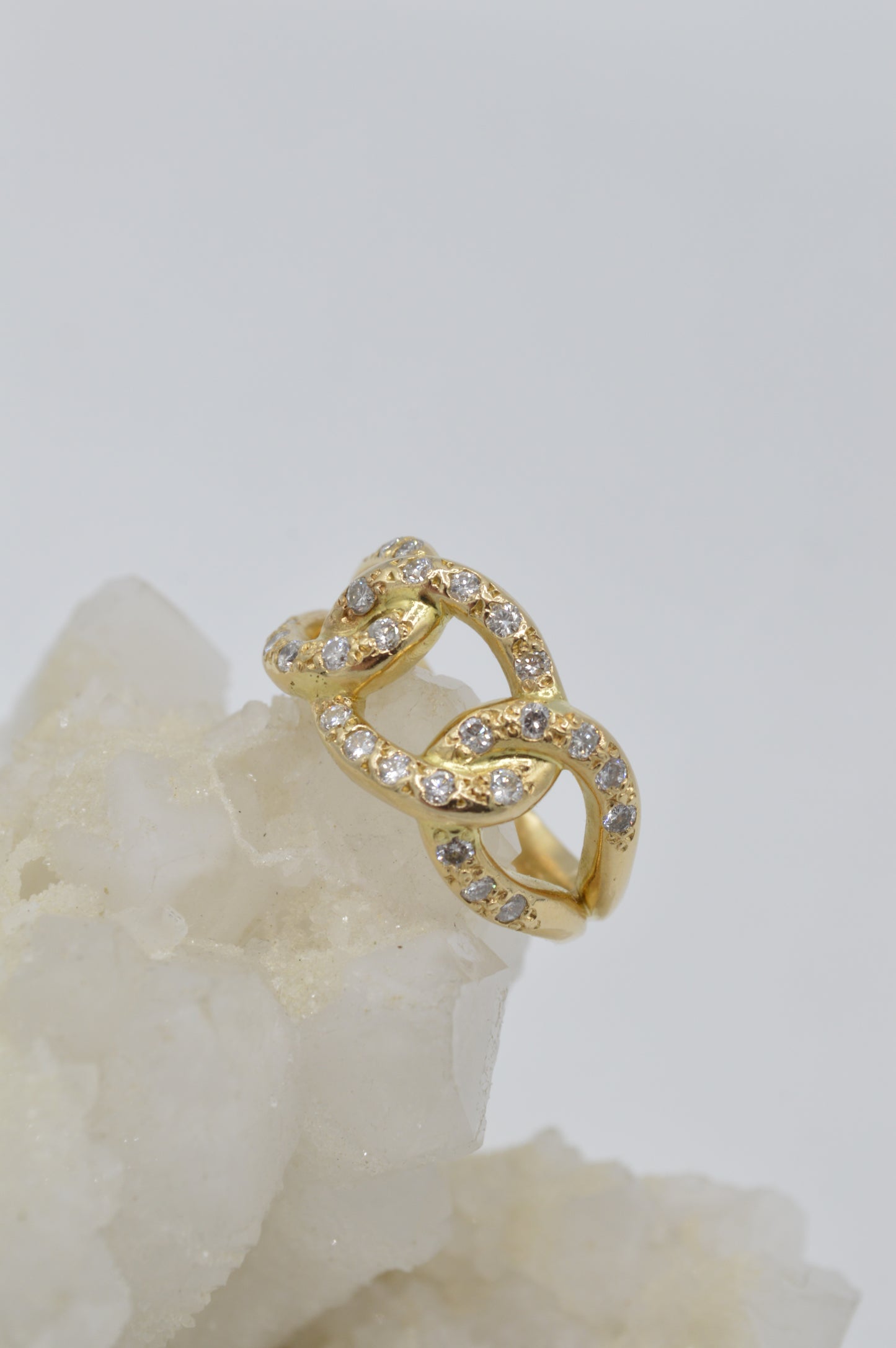 Diamond Pretzel Ring, 18k