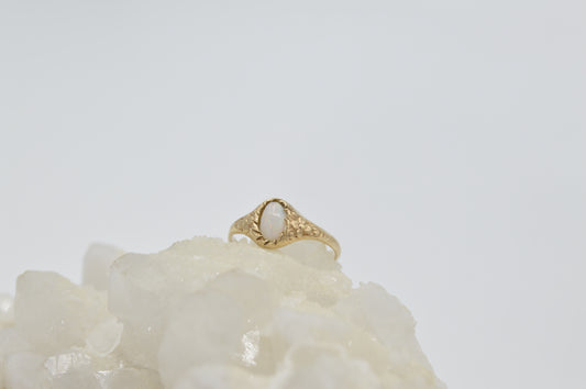 Opal Pinky Ring
