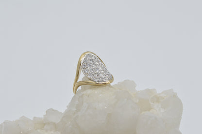 Concave Pavé Ring