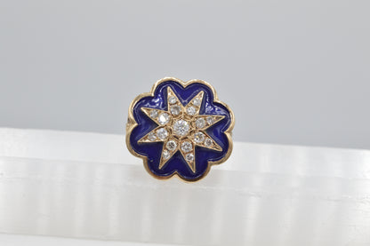 Enamel Diamond Star Ring