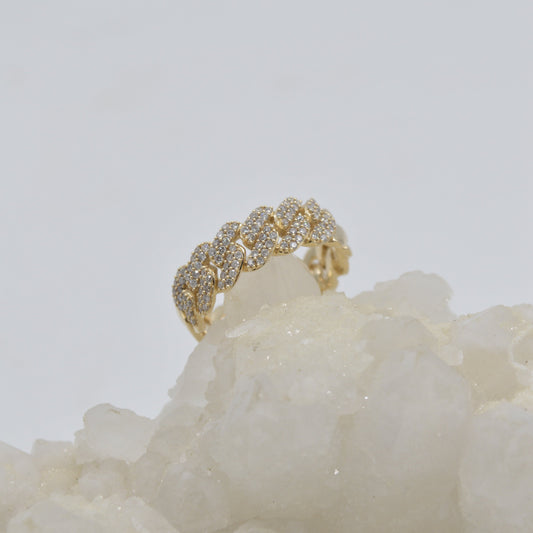 Cuban Diamond Ring, 14k