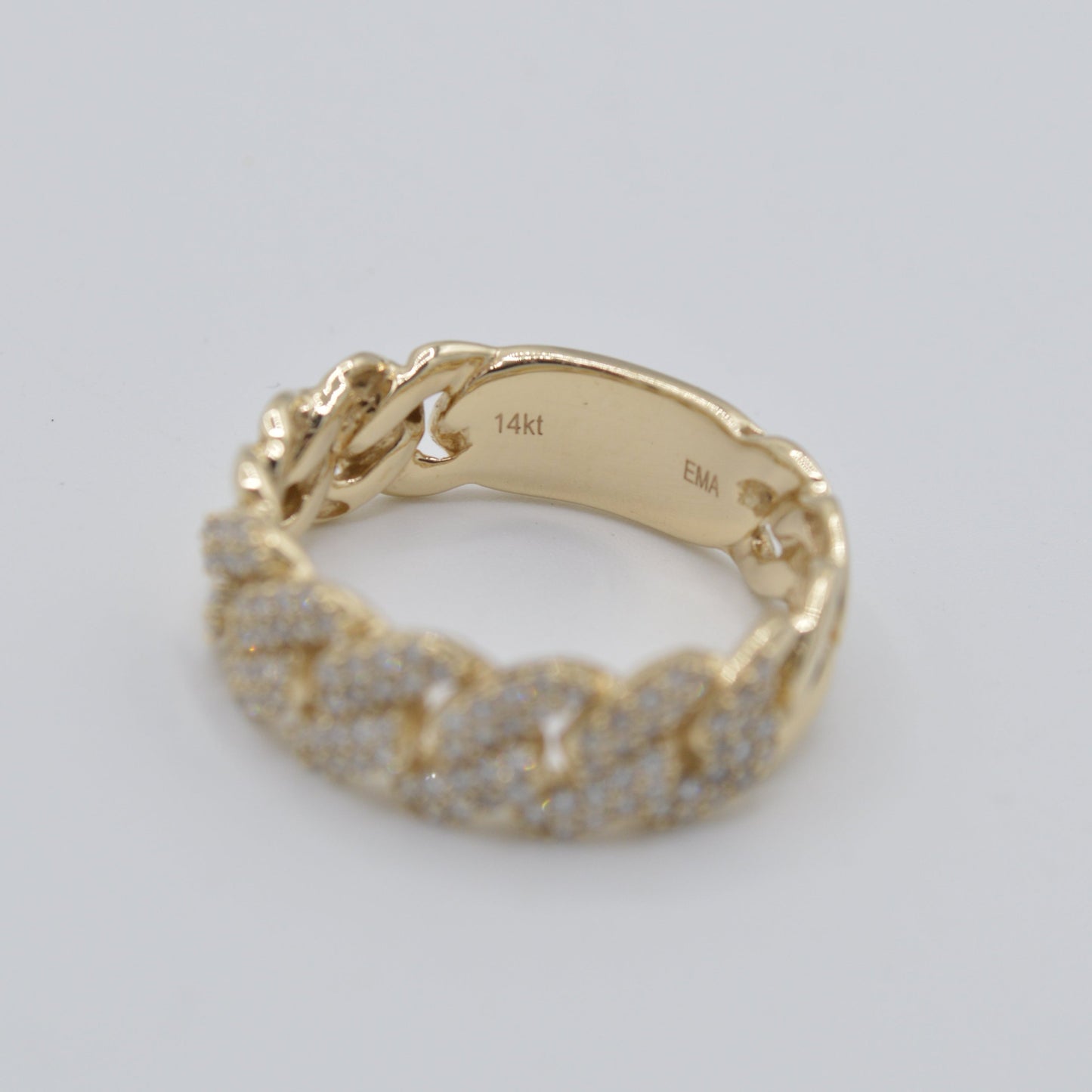 Cuban Diamond Ring, 14k