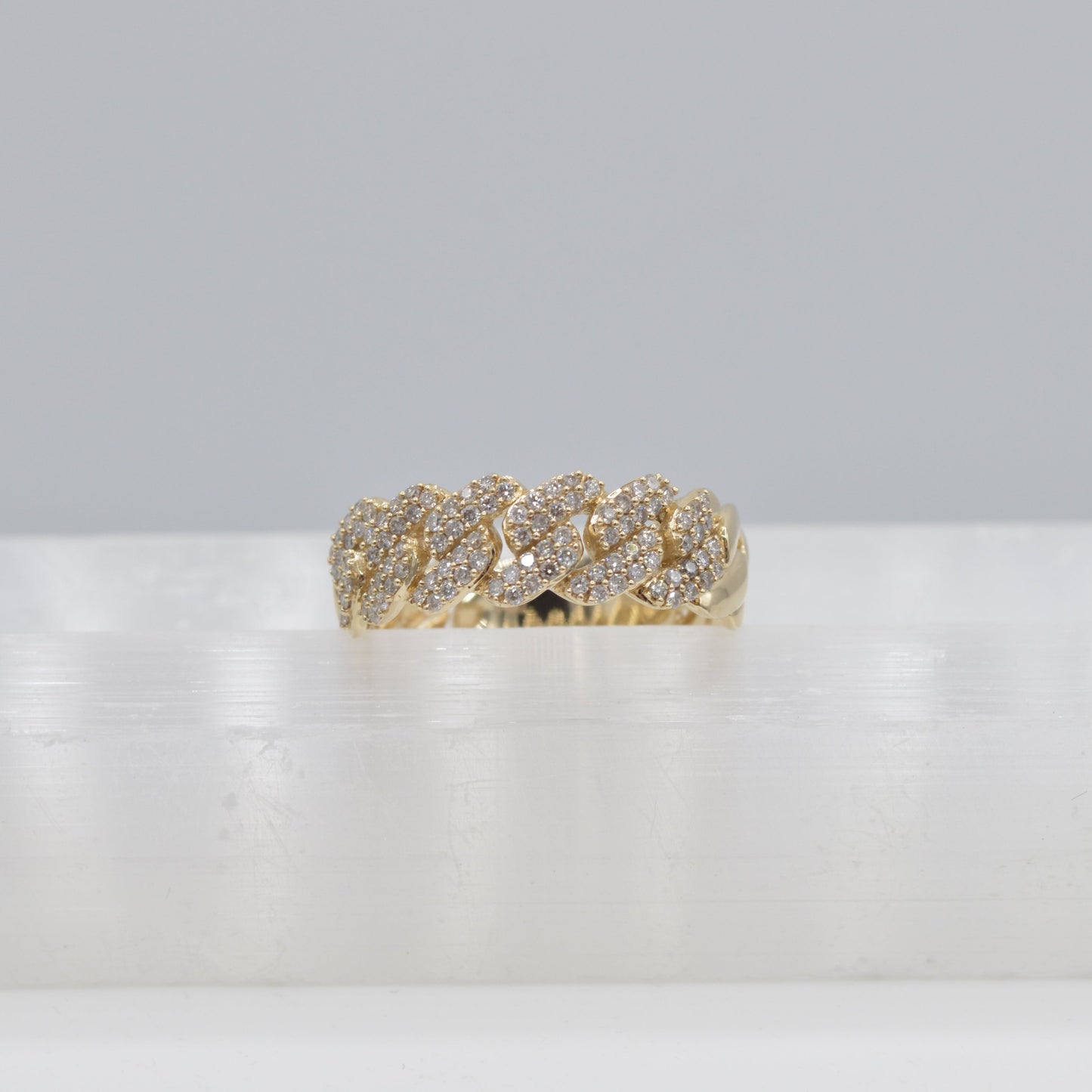 Cuban Diamond Ring, 14k