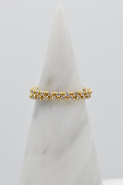 Dainty Eternity Rings, 18k