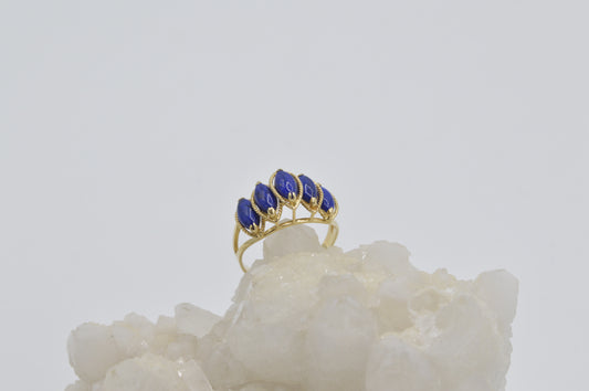 Marquise Lapis Ring, 14k