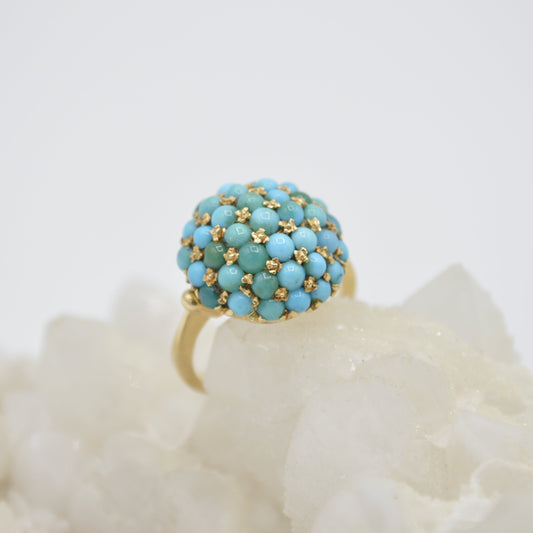 Turquoise Pavé Ring