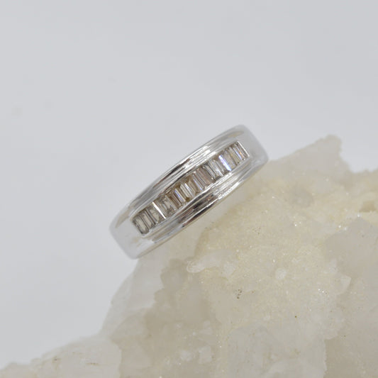 Vertical Baguette Ring, 14k