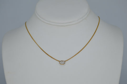 Large Bezeled-Diamond Necklace