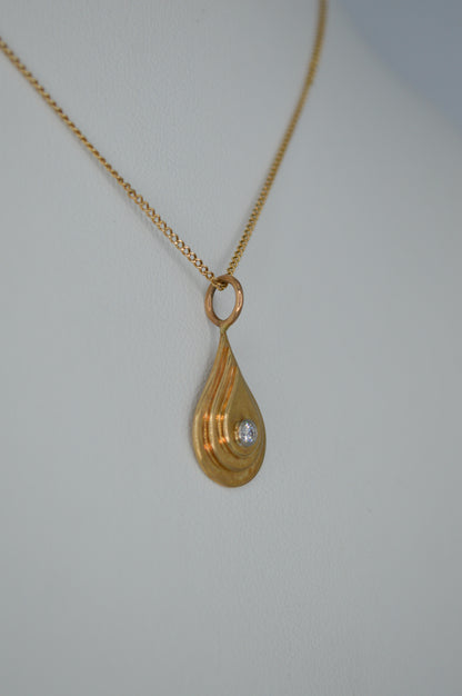 Teardrop Diamond Necklace